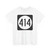 Iowa 414 (Iowa) (Road Sign) T-Shirt