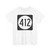 Iowa 412 (Iowa) (Road Sign) T-Shirt