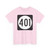 Iowa 401 (Iowa) (Road Sign) T-Shirt