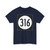 Iowa 316 (Iowa) (Road Sign) T-Shirt