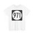Iowa 971 (Iowa) (Road Sign) T-Shirt