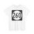 Iowa 260 (Iowa) (Road Sign) T-Shirt