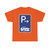 Zeichen 315-77 - Parken halb auf Gehwegen quer zur Fahrtrichtung rechts Ende StVO 1992 (Germany) (Road Sign) T-Shirt