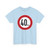 Zeichen 274 - Zulässige Höchstgeschwindigkeit 40 km StVO 1970 (Germany) (Road Sign) T-Shirt