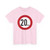 Zeichen 274 - Zulässige Höchstgeschwindigkeit 20 km StVO 1970 (Germany) (Road Sign) T-Shirt