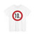 Zeichen 274 - Zulässige Höchstgeschwindigkeit 10 km StVO 1970 (Germany) (Road Sign) T-Shirt