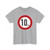 Zeichen 274 - Zulässige Höchstgeschwindigkeit 10 km StVO 1970 (Germany) (Road Sign) T-Shirt