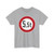 Zeichen 262-55 - Verbot für Fahrzeuge über angegebene tatsächliche Masse StVO 2017 (Germany) (Road Sign) T-Shirt