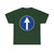 Zeichen 213 - Vorgeschriebene Fahrtrichtung geradeaus StVO 1970 (Germany) (Road Sign) T-Shirt