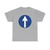 Zeichen 213 - Vorgeschriebene Fahrtrichtung geradeaus StVO 1970 (Germany) (Road Sign) T-Shirt