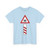Zeichen 153 - dreistreifige Bake links vor beschranktem Bahnübergang StVO 1970 (Germany) (Road Sign) T-Shirt