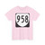 Virginia 958 1980 (Virginia) (Road Sign) T-Shirt (0d6b46)
