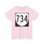 Virginia 734 1980 (Virginia) (Road Sign) T-Shirt (0d6656)