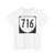 Virginia 716 1980 (Virginia) (Road Sign) T-Shirt (0a001d)