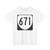 Virginia 671 1980 (Virginia) (Road Sign) T-Shirt