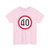 시속 초과금지 40 (North Korea) (Road Sign) T-Shirt