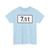 Zusatzzeichen 1052-35 - Gewichtsangabe 75 t StVO 1992 (Germany) (Road Sign) T-Shirt
