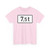 Zusatzzeichen 1052-35 - Gewichtsangabe 75 t StVO 1992 (Germany) (Road Sign) T-Shirt