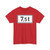 Zusatzzeichen 1052-35 - Gewichtsangabe 75 t StVO 1992 (Germany) (Road Sign) T-Shirt