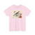 unknown - Pink, Red, Blue, and Black Bird on Branch with Blossoms and Butterflies - ca. 1800–1830 - T-Shirt