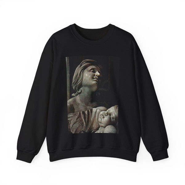 BERNINI, Gian Lorenzo - 1640 - Madonna with Child (detail) (Artwork) Crewneck Sweatshirt