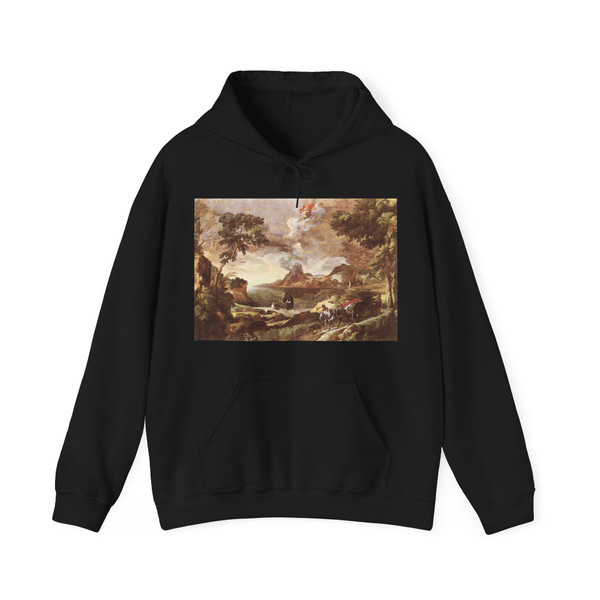 DUGHET, Gaspard - Landscape with St Augustine and the Mystery (Artwork) Hoodie