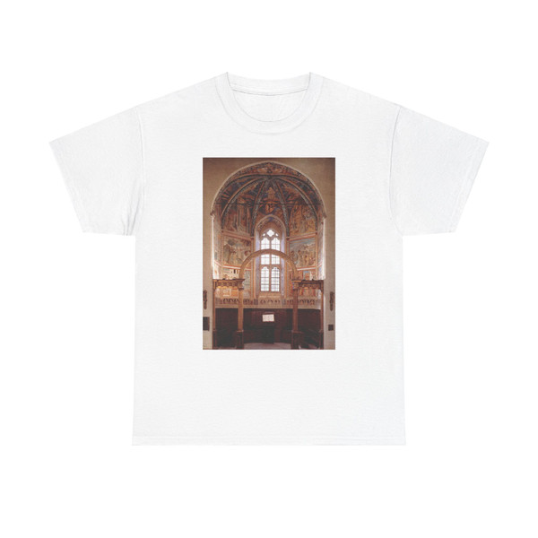 GOZZOLLI, Benozzo - View of the main apsidal chapel (Artwork) T-Shirt