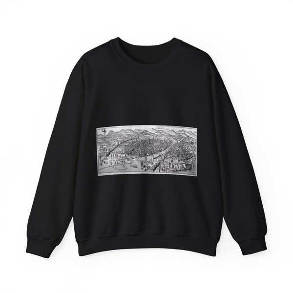 ROSSELLI, Francesco - View of Florence with the Chain (Artwork) Crewneck Sweatshirt