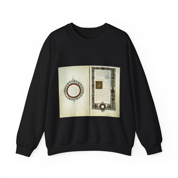 ROSSELLI, Francesco - Page from Marsilio Ficino's Letters (Artwork) Crewneck Sweatshirt