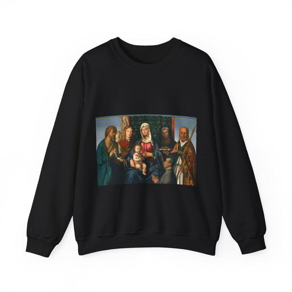 BOCCACCINO, Boccaccio - Virgin and Child with Saints and a Donor (Artwork) Crewneck Sweatshirt