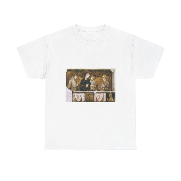 LORENZETTI, Pietro  - Assisi-crucifixion-Madonna with St Francis and St John the Evangelist (Artwork) T-Shirt