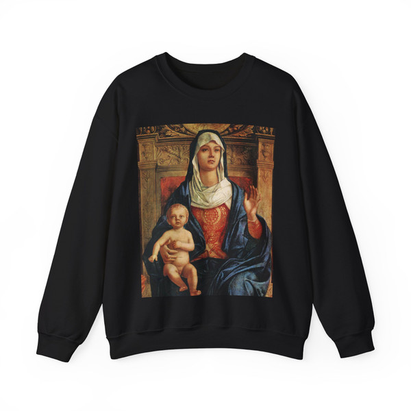 BELLINI, Giovanni - 1480-89 - 1.San Giobbe Altarpiece - San Giobbe Altarpiece (detail)2 (Artwork) Crewneck Sweatshirt