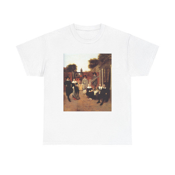 HOOCH, Pieter de - Portrait of a Family in a Courtyard in Delft (Artwork) T-Shirt