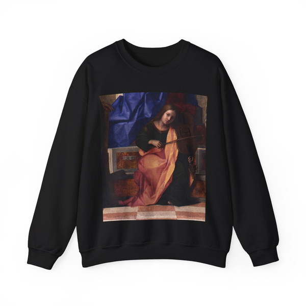 BELLINI, Giovanni - 1500-09 - San Zaccaria Altarpiece - San Zaccaria Altarpiece (detail)4 (Artwork) Crewneck Sweatshirt