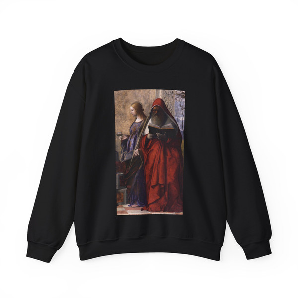 BELLINI, Giovanni - 1500-09 - San Zaccaria Altarpiece - San Zaccaria Altarpiece (detail)3 (Artwork) Crewneck Sweatshirt