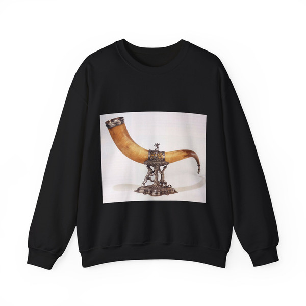 COSTER, Arent - Drinking Horn of the Calivermen's Civic Guard of Amsterdam (Artwork) Crewneck Sweatshirt