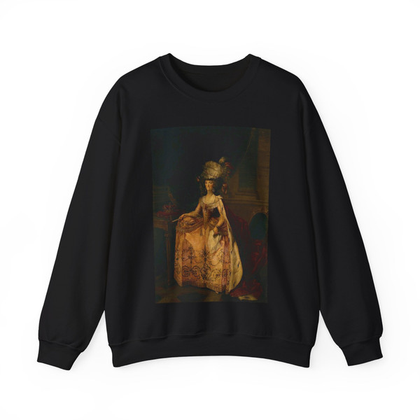 GONZALEZ VELAZQUEZ, Zacarias - Portrait of Maria Luisa of Parma, Queen of Spain (Artwork) Crewneck Sweatshirt