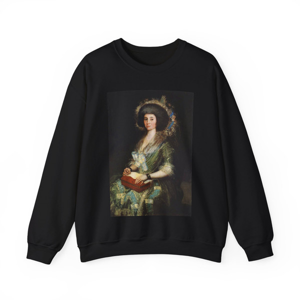GOYA Francisco de Portrait of the Wife of Juan Agustin Cean Bermudez (Artwork) Crewneck Sweatshirt