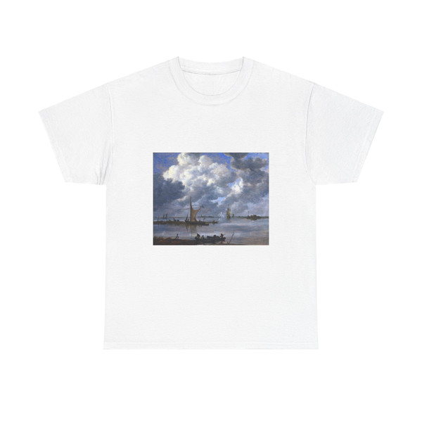 GOYEN, Jan van - An Estuary with Fishing Boats and Two Frigates (Artwork) T-Shirt