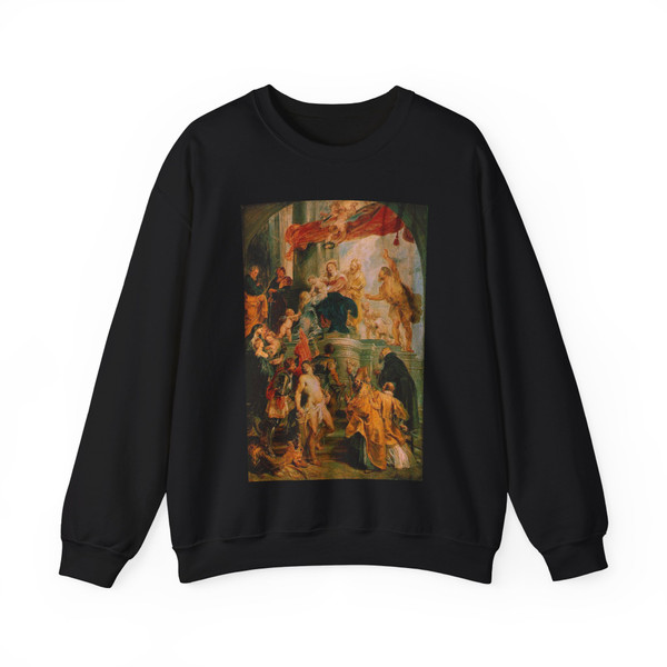 RUBENS, Peter Paul - Virgin and Child Enthroned with Saints (Artwork) Crewneck Sweatshirt
