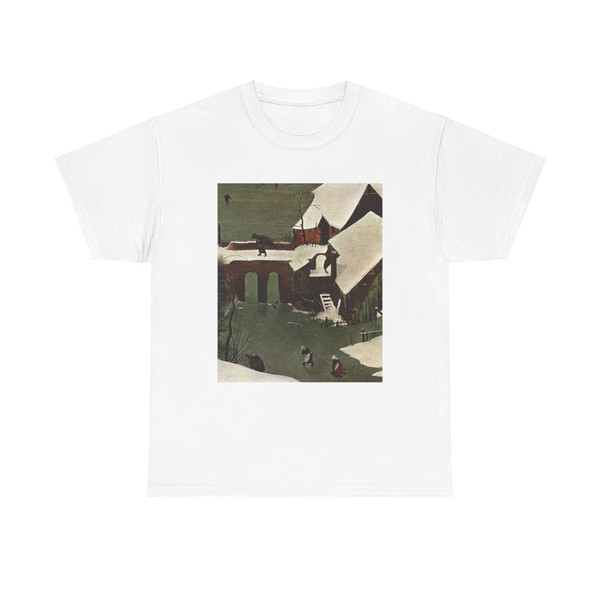 BRUEGEL, Pieter the Elder - 07.Months Series - The Hunters in the Snow (detail)3 (Artwork) T-Shirt