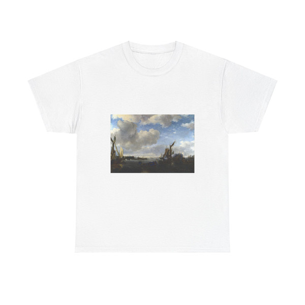 CAPPELLE, Jan van de - A River Scene with a Dutch Yacht firing a Salute (Artwork) T-Shirt