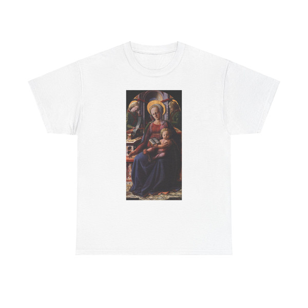 LIPPI, Fra Filippo  - 1430-Madonna and Child Enthroned with Two Angels (Artwork) T-Shirt