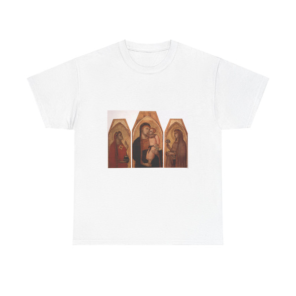 LORENZETTI, Ambrogio - Madonna and Child with Mary Magdalene and St Dorothea (Artwork) T-Shirt
