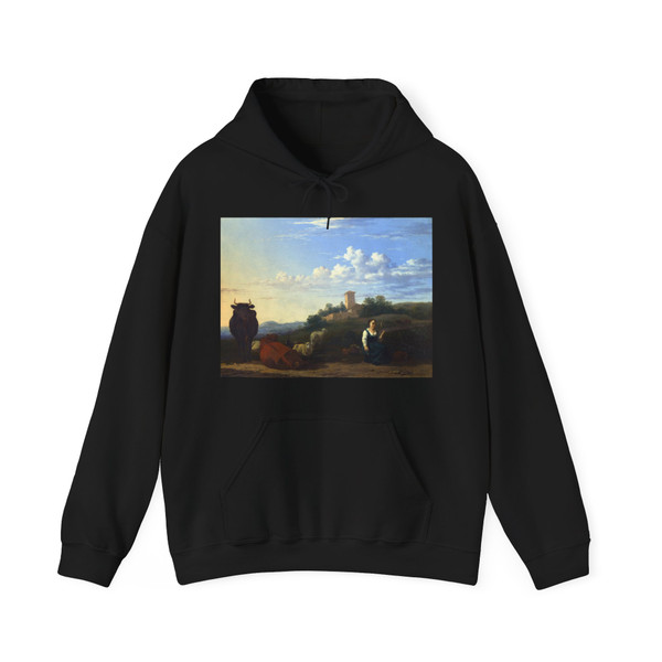 DUJARDIN, Karel - A Woman with Cattle and Sheep in an Italian Landscape (Artwork) Hoodie