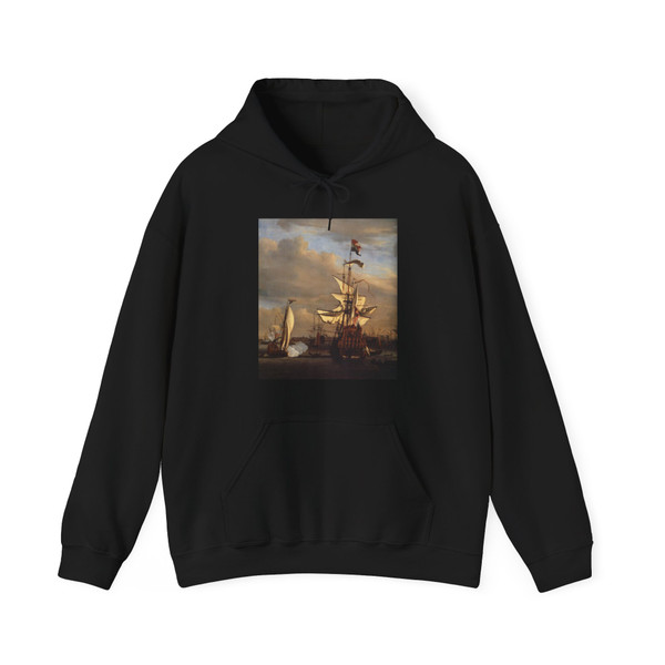 VELDE, Willem van de, the Younger - The Gouden Leeuw before Amsterdam (detail) (Artwork) Hoodie