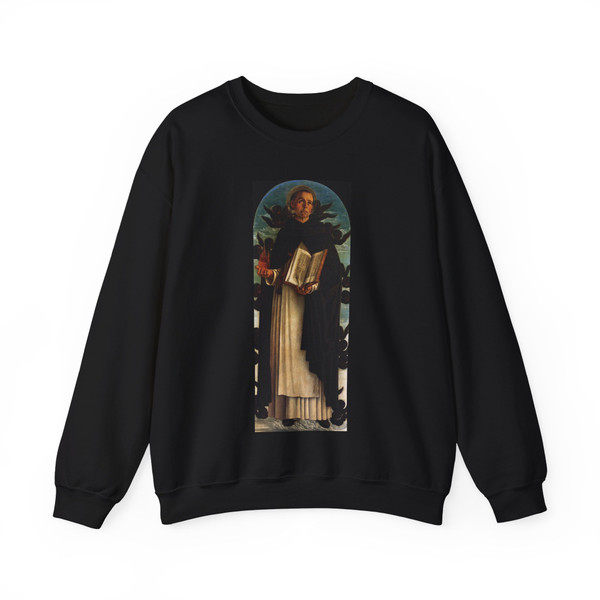 BELLINI, Giovanni - 1460-69 - Polyptych of San Vincenzo Ferreri (detail)4 (Artwork) Crewneck Sweatshirt