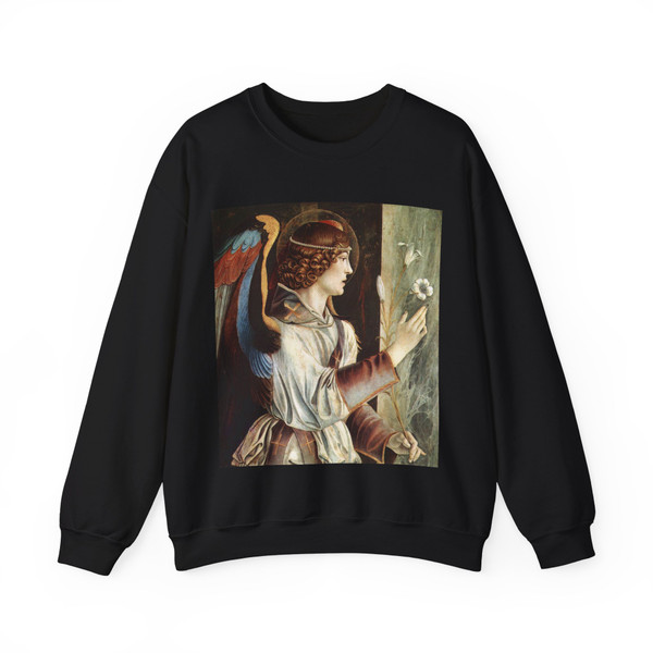 BELLINI, Giovanni - 1460-69 - Polyptych of San Vincenzo Ferreri (detail)5 (Artwork) Crewneck Sweatshirt