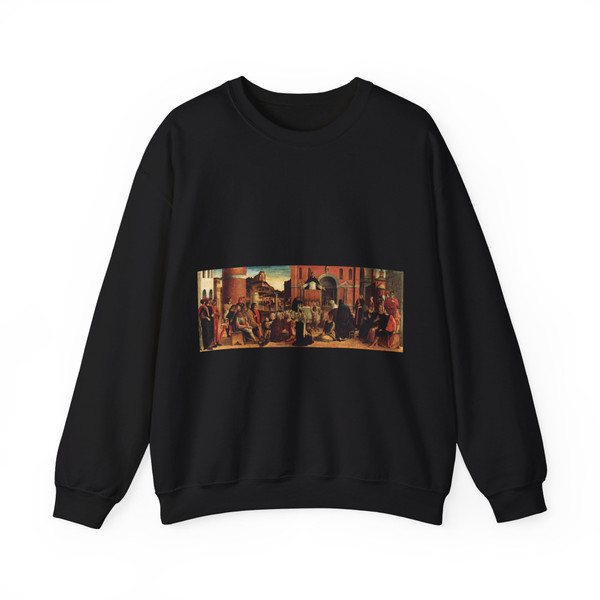 BELLINI, Giovanni - 1460-69 - Polyptych of San Vincenzo Ferreri (predella)2 (Artwork) Crewneck Sweatshirt