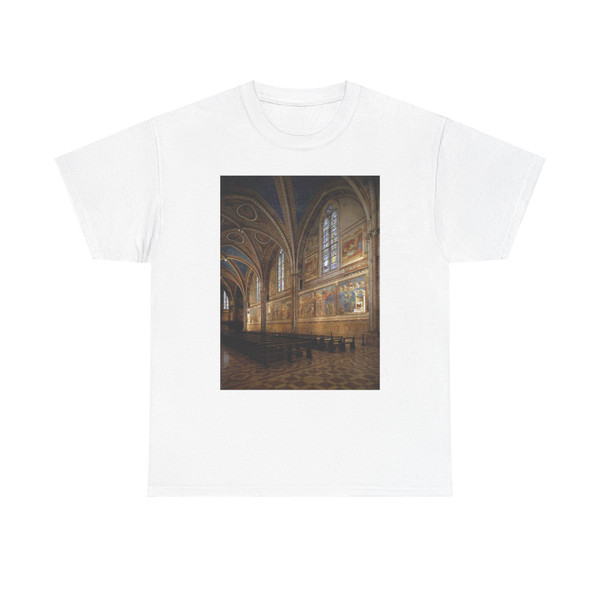 GIOTTO di Bondone - View of the interior towards the altar (Artwork) T-Shirt